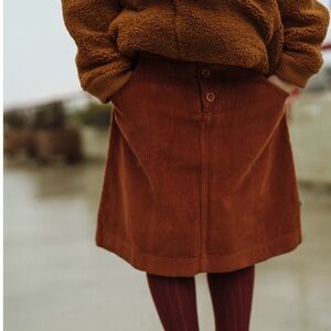 Repose Ams A-line Girl's Corduroy Chestnut Skirt size 6